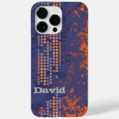 Name Blau-Orange-Surfstil Case-Mate iPhone Hülle (Rückseite)