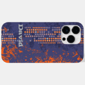 Name Blau-Orange-Surfstil Case-Mate iPhone Hülle (Rückseite (Horizontal))