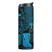 Name, blaue Platine, schwarz Thermosbecher (Nach links gedreht)