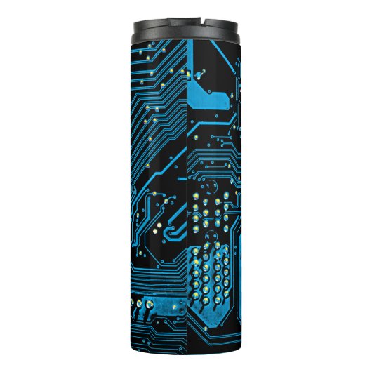 Name, blaue Platine, schwarz Thermosbecher (Rückseite)