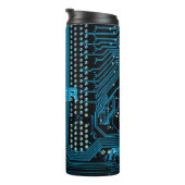 Name, blaue Platine, schwarz Thermosbecher (Nach rechts gedreht)