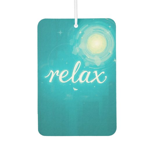 Name: Blaues Relax Design Autolufterfrischer (Vorderseite)