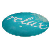 Name: Blaues Relax Design Schneidebrett (Ecke)