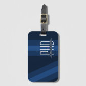 Name Blue Abschluss PhD Gepäckanhänger (Vorderseite Vertikal)