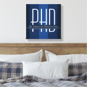 Name Blue Abschluss PhD Leinwanddruck (Insitu (Schlafzimmer))