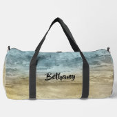 Name Blue Brown Landscape Nature Abstrakt Duffle Bag (Vorderseite)