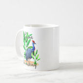 Name Blue Cassowary Australian Bird Animal hinzufü Kaffeetasse (Vorderseite Links)