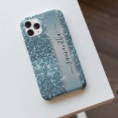 Name Blue Diamond Glitzer Look Case-Mate iPhone Hülle