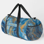 Name Blue Gold marbid hinzufügen Duffle Bag (Rechte Ecke)