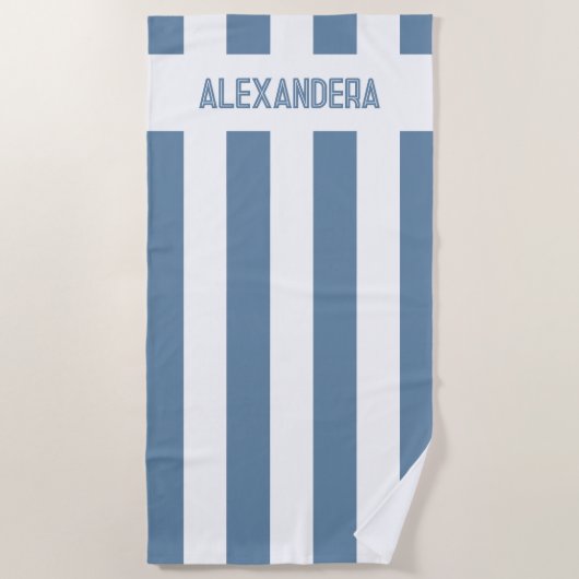 Name Blue Last Toast an der Küste Bachelorette Strandtuch (Vorderseite)