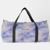 Name Blue Mauve Gold Marble Duffle Bag hinzufügen (Vorderseite)