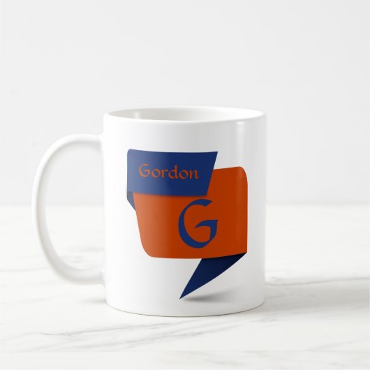 Name Blue Orange ändern - G H I K L Kaffeetasse (Links)