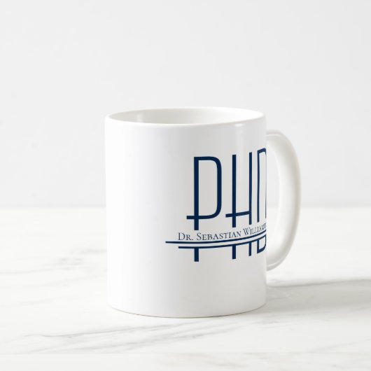 Name Blue PhD Coffee Tasse (VorderseiteRechts)