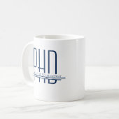 Name Blue PhD Coffee Tasse (Vorderseite Links)