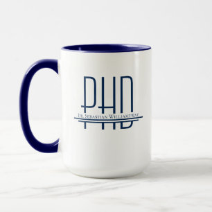 Name Blue PhD Tasse