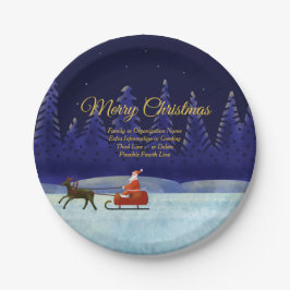 Name Blue Santa 7 hinzufügen / Organisation 20xx Pappteller