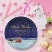 Name Blue Santa 9" hinzufügen Pappteller (Party)