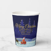 Name Blue Santa Santa hinzufügen Pappbecher (Rückseite)