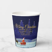 Name Blue Santa Santa hinzufügen Pappbecher (Vorderseite)