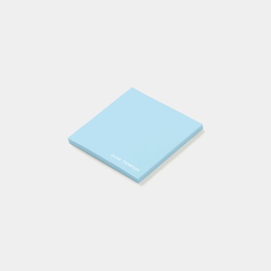 Name Blue Sticky Post-it Klebezettel (angewinkelt)