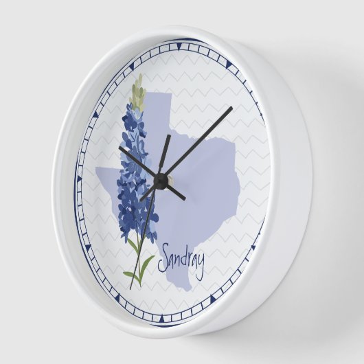 Name Bluebonnet Texas Uhr (Winkel)