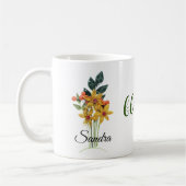 Name, Blume des Herbstes, 11oz gesegnet Kaffeetasse (Links)