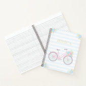 Name Blume Fahrrad Niedlich Pastel Hipster Noteboo Notizbuch (Innenseite)