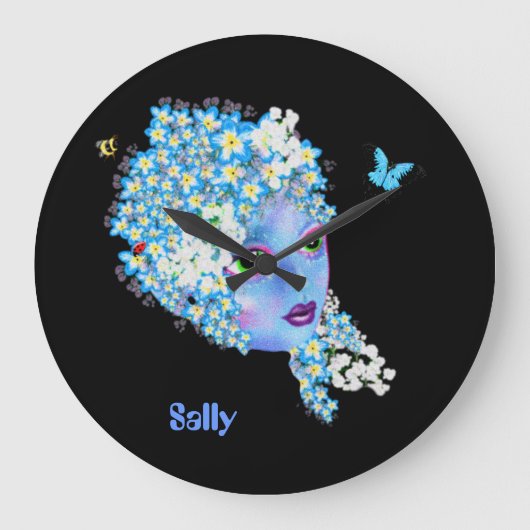 Name Blume Fairy Uhr hinzufügen, gürtel hübsch blu (Vorderseite)