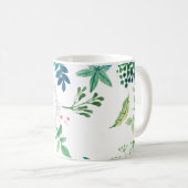 Name-Blumen-Grün-Kaffee-Tasse personifizieren Kaffeetasse (VorderseiteRechts)