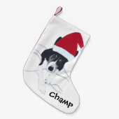 Name Border Collie Santa Dog Weihnachts-Strumpf Kleiner Weihnachtsstrumpf (Vorderansicht (hängend))