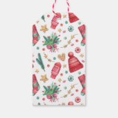 Name, Brandzweige Red Berries Weihnachtsmarken Geschenkanhänger (Rückseite)