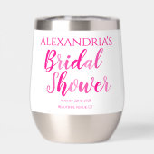 Name Brautparty Bride Hot Pink Modernes Party (Rückseite)