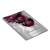 Name Brautparty Marsala Tropfen Rose Burgundy Notizblock (Rechte Seite)