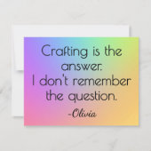 Name, Bright Gradient Rainbow All-Occasion Flat Mitteilungskarte (Vorderseite)