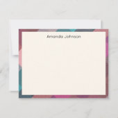 Name || Brightly Colored Woven Fabric Frame Mitteilungskarte (Vorderseite)