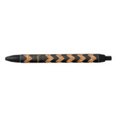 Name Bronze Brown Zig Zag auf schwarz Kugelschreiber (Vorderseite)