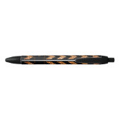 Name Bronze Brown Zig Zag auf schwarz Kugelschreiber (Rückseite)