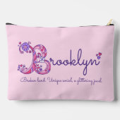 Name Brooklyn, beginnend mit einem Bleistiftkoffer Zubehörtasche (Rückseite)