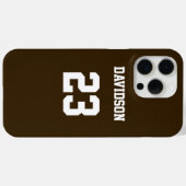 Name Brown and White Jersey Case-Mate iPhone Hülle (Rückseite (Horizontal))