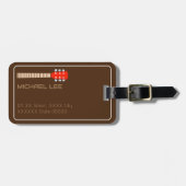 Name Brown des Gitarren-Players oder des Musikspei Gepäckanhänger (Vorderseite horizontal)