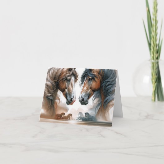 Name Brown Schöne Pferde geflochten (Vorderseite)