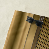 Name Brown Tan Beige Metallic Textur hinzufügen Strandtuch (Beispiel)