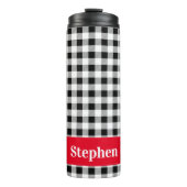Name Buffalo Check Red Accent 12oz Thermal Tumbler Thermosbecher (Vorderseite)