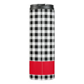 Name Buffalo Check Red Accent 12oz Thermal Tumbler Thermosbecher (Rückseite)