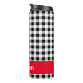 Name Buffalo Check Red Accent 12oz Thermal Tumbler Thermosbecher (Nach rechts gedreht)