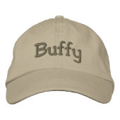 Name Buffy bestickte Baseballkappe / Hat (Vorderseite)