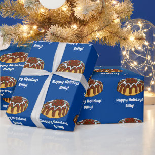 Name Bundt Cake für Weihnachten anpassen  Geschenkpapier