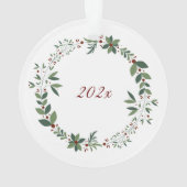 Name Burgundy Niedlich Mouse Weihnachtsbaum Ornament (Rückseite)