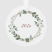 Name Burgundy Niedlich Mouse Weihnachtsbaum Ornament (Rückseite)