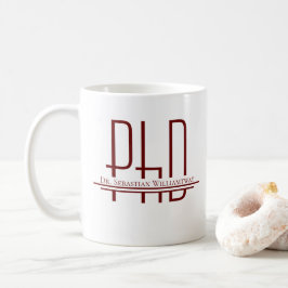 Name Burgundy PhD-Abschluss Kaffeetasse